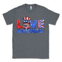 Charcoal Heather love america gnome Classic Tee - HRA Design Shop