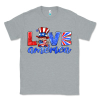 Heather Grey love america gnome Classic Tee - HRA Design Shop