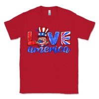 Red love america gnome Classic Tee - HRA Design Shop