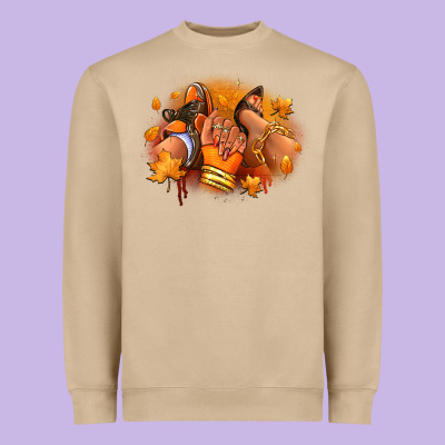 Heavyweight Sweatshirt Fall sneaker and heel afro woman
