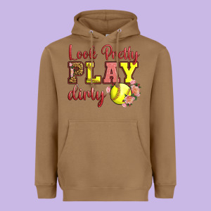 Look Pretty Play Dirty Heavyweight Hoodie Designed By Lillyallendesigns