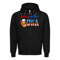 Black party in the usa Zipper Hoodie - AdoDesignShop