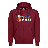 Burgundy party in the usa Zipper Hoodie - AdoDesignShop