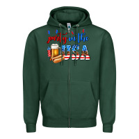 Sports Green party in the usa Zipper Hoodie - AdoDesignShop