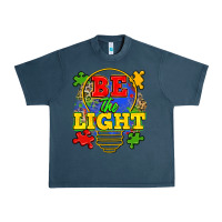 Midnight Navy be the light Urban Heavy Tee - Zillion Design Studio