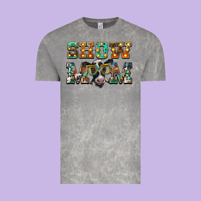 Show Mom Baby Cow Vintage Tee Designed By Barkaloodesign