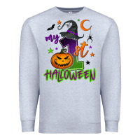 Heather Grey My first Halloween Premium Sweatshirt - NancyCooperArtShop