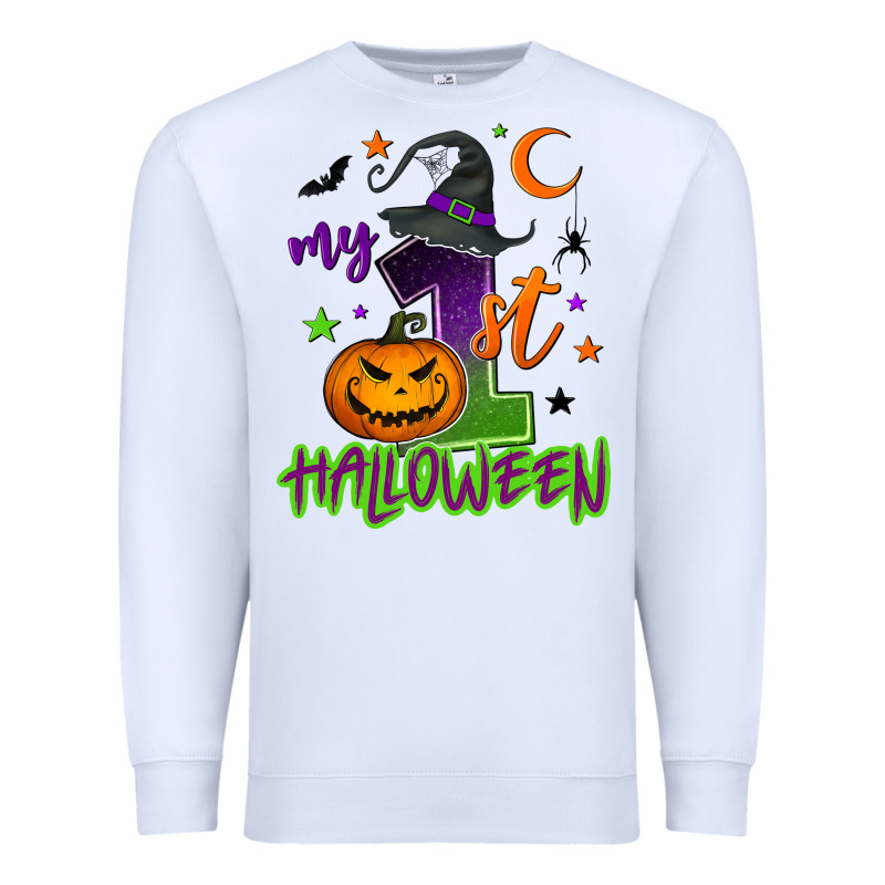 My First Halloween Premium Sweatshirt by NancyCooperArtShop | Teevron