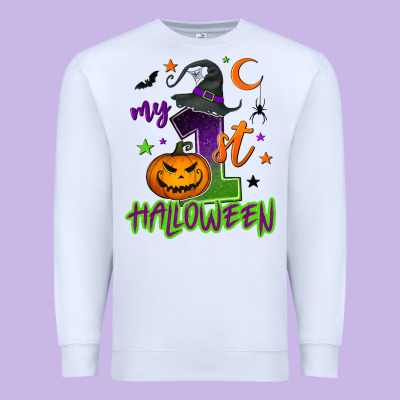 My First Halloween Premium Sweatshirt Designed By Nancycooperartshop