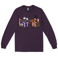 Plum Drink Up Witches Long Sleeve Tee - CowhideDigitalArt