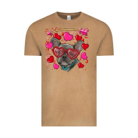 Vintage Camel valentine's day french bulldog puppy Vintage Tee - RanaPortraitStore