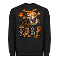 Black Hay Fall heifer Heavyweight Sweatshirt - RanaPortraitStore