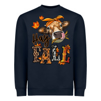 Navy Hay Fall heifer Heavyweight Sweatshirt - RanaPortraitStore