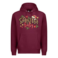 Burgundy santa baby Premium Hoodie - MaliasSmallBusiness