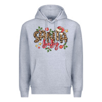 Heather Grey santa baby Premium Hoodie - MaliasSmallBusiness