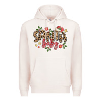 Pale Pink santa baby Premium Hoodie - MaliasSmallBusiness