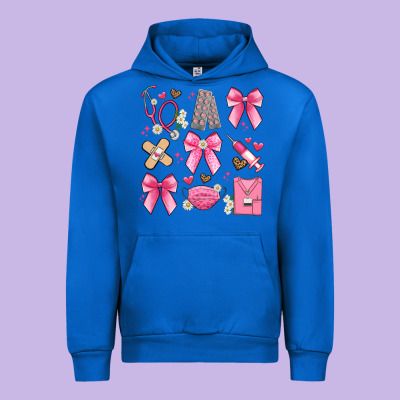 Coquette Bow Nurse Urban Hoodie Designed By Artiststas