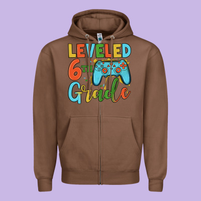 Leveled 6th Grade Zipper Hoodie Designed By Jahusdesignshop