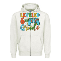 Oatmeal Heather leveled 6th grade Zipper Hoodie - JahusDesignShop