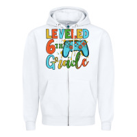 White leveled 6th grade Zipper Hoodie - JahusDesignShop