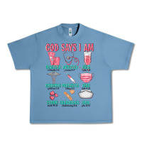 Pebble Blue god says i am Urban Heavy Tee - texasbilliewilder