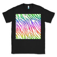 Black watercolor rainbow zebra seamless pattern Classic Tee - BundleAndBundleShop