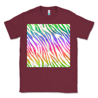 Burgundy watercolor rainbow zebra seamless pattern Classic Tee - BundleAndBundleShop