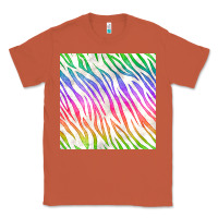 Copper watercolor rainbow zebra seamless pattern Classic Tee - BundleAndBundleShop