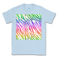 Dusty Blue watercolor rainbow zebra seamless pattern Classic Tee - BundleAndBundleShop