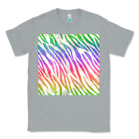 Heather Grey watercolor rainbow zebra seamless pattern Classic Tee - BundleAndBundleShop