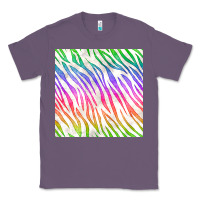 Lavender watercolor rainbow zebra seamless pattern Classic Tee - BundleAndBundleShop