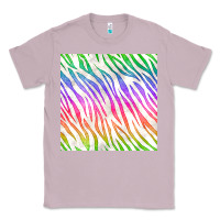 Lilac watercolor rainbow zebra seamless pattern Classic Tee - BundleAndBundleShop