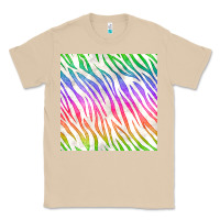 Mushroom watercolor rainbow zebra seamless pattern Classic Tee - BundleAndBundleShop