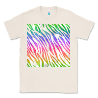 Natural watercolor rainbow zebra seamless pattern Classic Tee - BundleAndBundleShop