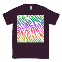 Plum watercolor rainbow zebra seamless pattern Classic Tee - BundleAndBundleShop