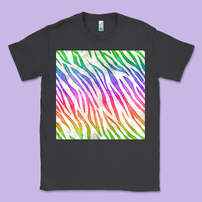 Watercolor Rainbow Zebra Seamless Pattern Classic Tee Designed By Bundleandbundleshop