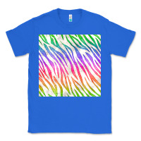 True Royal watercolor rainbow zebra seamless pattern Classic Tee - BundleAndBundleShop
