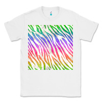 White watercolor rainbow zebra seamless pattern Classic Tee - BundleAndBundleShop