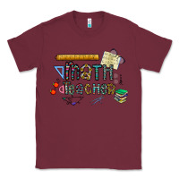 Burgundy math teacher Classic Tee - CowhideDigitalArt