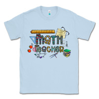 Dusty Blue math teacher Classic Tee - CowhideDigitalArt