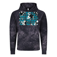 Cloud Black winter plaid cowhide pattern background Vintage Hoodie - RanaPortraitStore