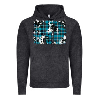 Vintage Arctic winter plaid cowhide pattern background Vintage Hoodie - RanaPortraitStore