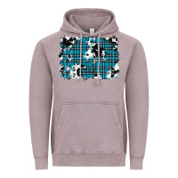 Vintage Zinc winter plaid cowhide pattern background Vintage Hoodie - RanaPortraitStore