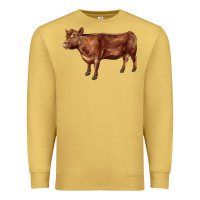Antique Gold red angus cow Premium Sweatshirt - LillyAllenDesigns