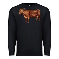 Black red angus cow Premium Sweatshirt - LillyAllenDesigns