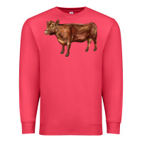 Cardinal red angus cow Premium Sweatshirt - LillyAllenDesigns