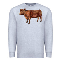 Heather Grey red angus cow Premium Sweatshirt - LillyAllenDesigns