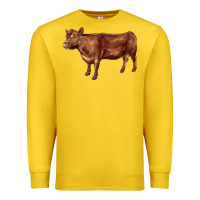 Lemon red angus cow Premium Sweatshirt - LillyAllenDesigns