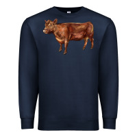 Navy red angus cow Premium Sweatshirt - LillyAllenDesigns