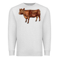 Oatmeal Heather red angus cow Premium Sweatshirt - LillyAllenDesigns